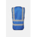 Hi Vis Fabric Blue Safety Vest with piping